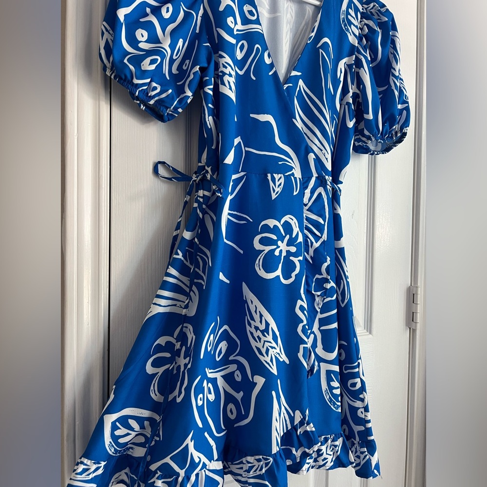 Blue Turkish Flower / Plant Dress